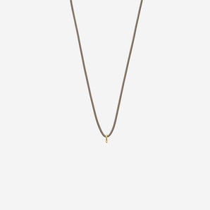 Light Taupe Leather Chain 40cm/16"