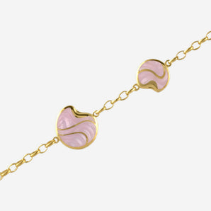 Caméllia Bracelet with Pink Enamel