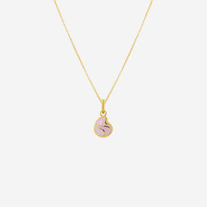 Caméllia Pendant with Pink Enamel