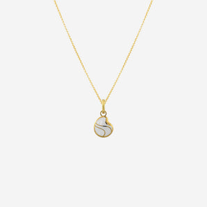 Caméllia Pendant with White Enamel