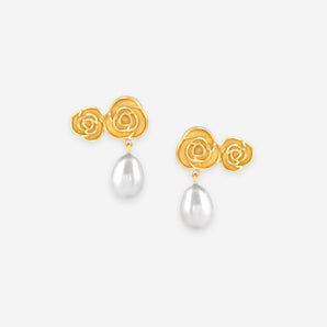 Rosalie Stud Earrings with Pearl