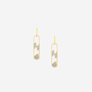 Ines Earrings with Grey Enamel