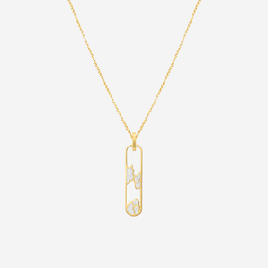 Ines Pendant with White Enamel