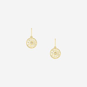 Amélie 1 Charm Earrings with White Sapphire