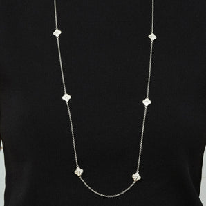 Anelise 6 Charms Necklace White Enamel