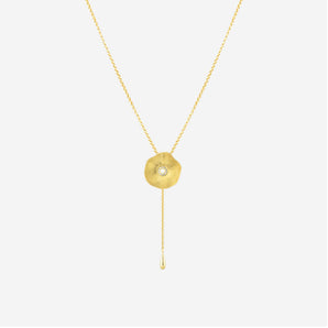 Celine Pendant with White Sapphire - (20mm)