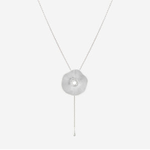 Celine Pendant with White Sapphire - (30mm)