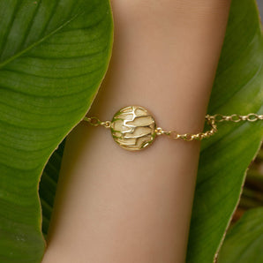 Emie Bracelet with Gold Enamel
