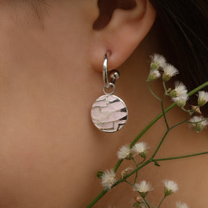 Emie Earrings with Pink Enamel (Dangle)