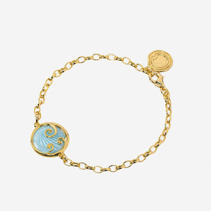 Maia Bracelet with Blue Enamel