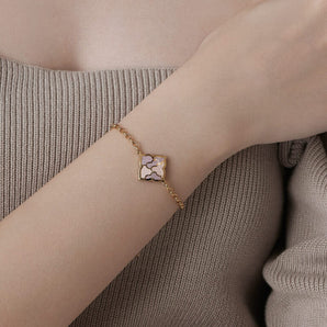 Juliette Bracelet with Pink and Red Violet Enamel