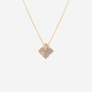 Juliette Pendant with Pink and Red Violet Enamel