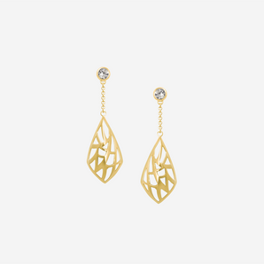 Laurette Stud Earrings with White Sapphire