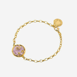 Maia Bracelet with Violet Enamel
