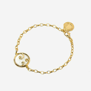 Maia Bracelet with White Enamel