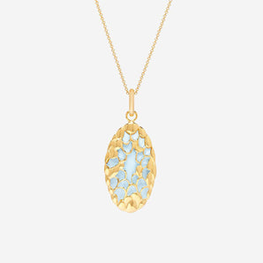 Odelia Pendant with Blue Enamel