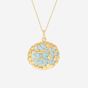 Olivia Pendant with Blue Enamel