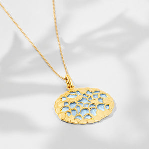 Olivia Pendant with Blue Enamel