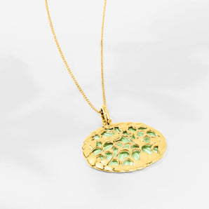 Olivia Pendant with Green Enamel