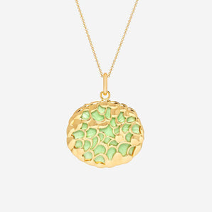 Olivia Pendant with Green Enamel