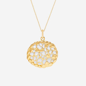 Olivia Pendant with White Enamel