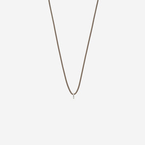 Light Taupe Leather Chain 40cm/16"