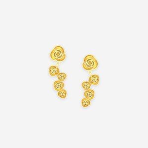 Rosalie Stud Earrings with Stacked Roses