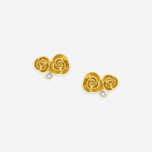 Rosalie Earrings with Saphire
