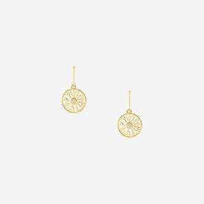 Amelie 1 Charm Earrings with White Sapphire