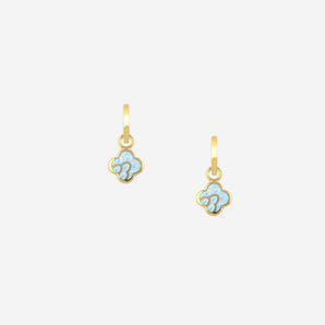 Anelise Earrings with Blue Enamel (Dangle)