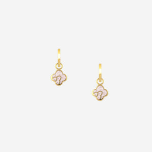 Anelise Earrings with Pink Enamel (Dangle)