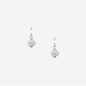 Anelise Earrings with White Enamel (Dangle)