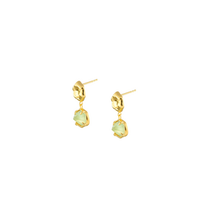 Chantel Dangle Earrings with Green Agate
