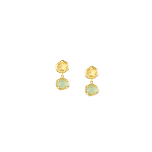 Chantel Dangle Earrings with Green Agate