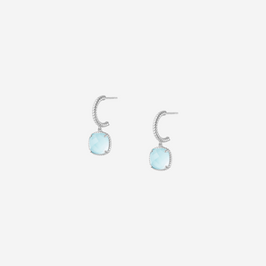 Claudette Earrings with Aquamarine