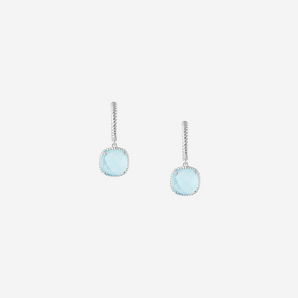 Claudette Earrings with Aquamarine