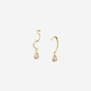 Lille Pink Quartz Earrings Dangle