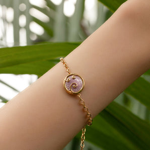 Maia Bracelet with Violet Enamel