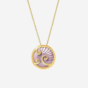 Maia  Pendant with Violet Enamel