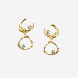 Noemie Studs Earrings with White Sapphire