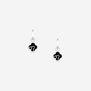 Anelise Earrings with Black Opaque Enamel (Dangle)