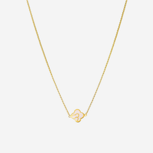 Anelise 1 Charm Necklace with pink enamel